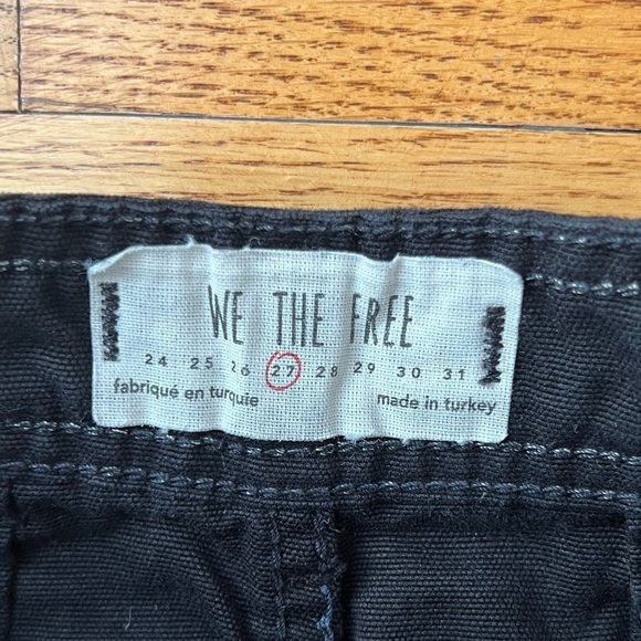 We The Free Womens High Rise Wide Leg Cropped Black Jeans Size 27 Boho - Picture 3 of 7